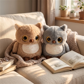 Cat or owl plush toy design 26100318184931 from Yangzhou manufacturer