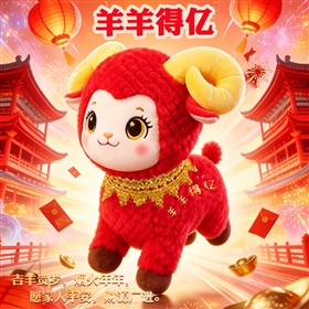 Sheep or lamb plush toy design 26100520080347 from Yangzhou manufacturer